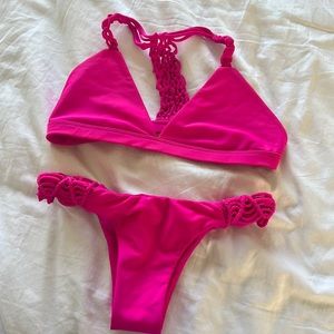 Mikoh bikini top small bottoms xs